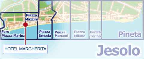 Hotels Lido di Jesolo, Map